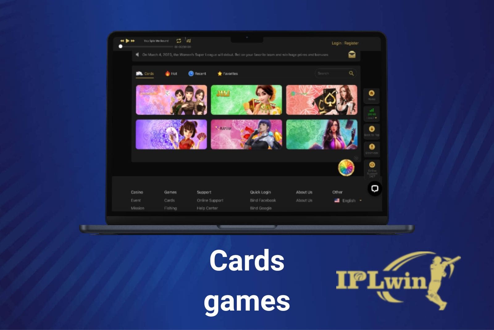 How to play cards games at IPLwin India official site
