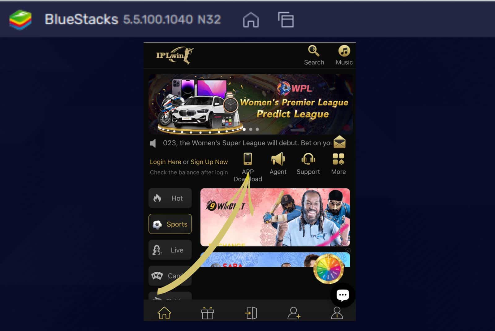 How to open Iplwin app on the PC with Bluestacks soft step