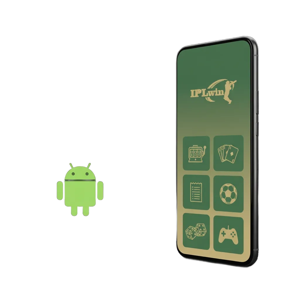 IPLWin Android app promo showing install steps and mobile sportsbook, slots, tables, and cash-out features.