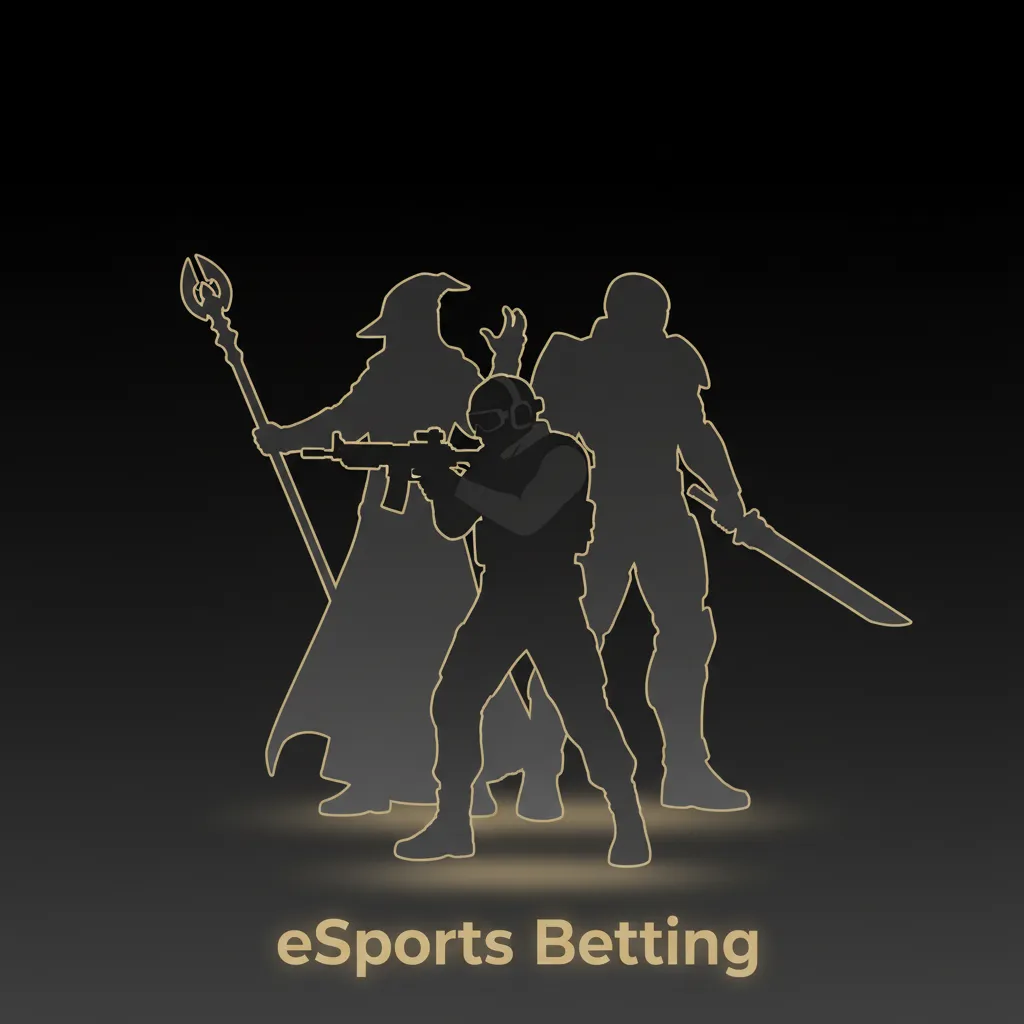 eSports betting hub interface with Dota 2, CS2, StarCraft, and LoL; live markets, cashout, fast-settled bets, 24/7 coverage.