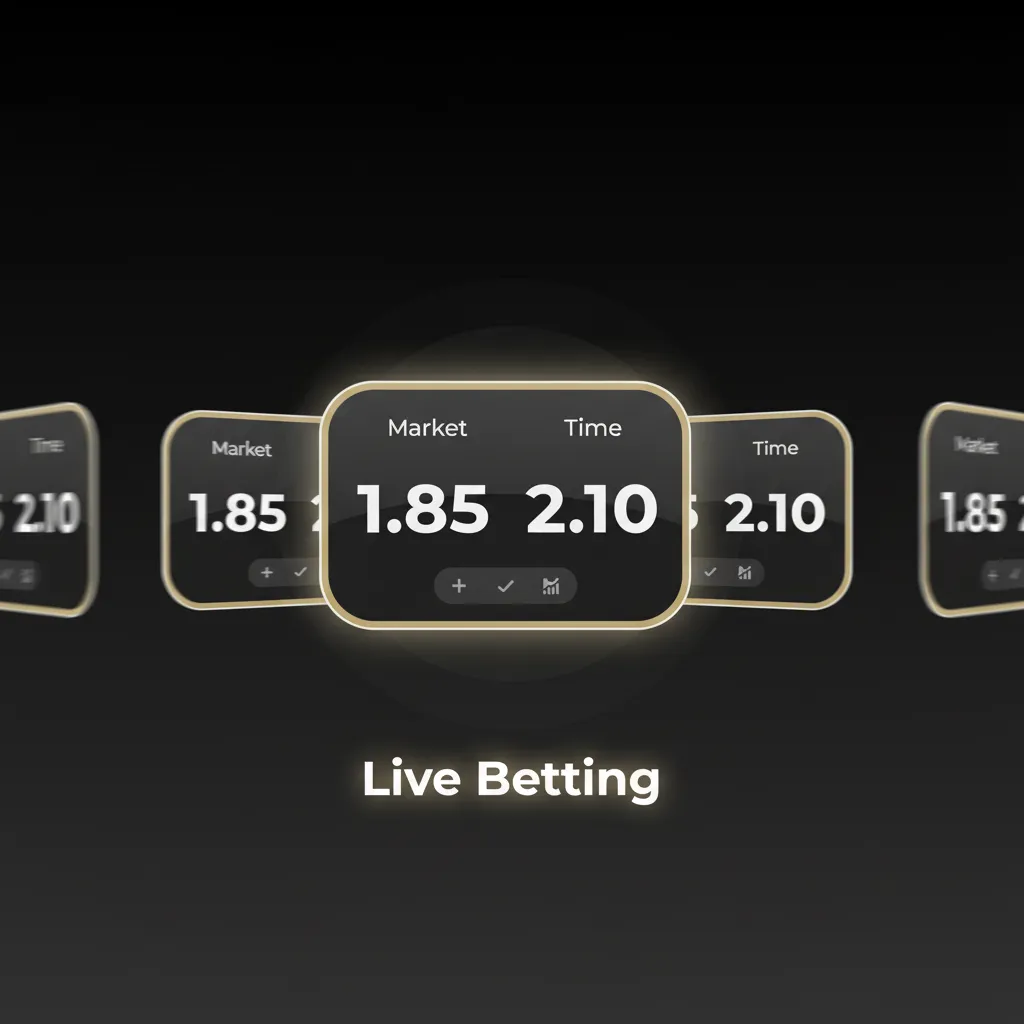Live betting interface with in‑play odds, stats, cashout, calendar and alerts for cricket, football, tennis, and more.